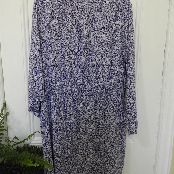 Joe Fresh Shirt Dress - Lavender/Purple Print 2x - Picture 3 of 3